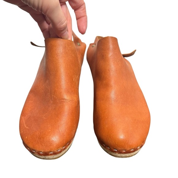 BRYR Daphne Block Heel Clog Brown Leather in “Whiskey” Size 37/7 - Picture 4 of 13
